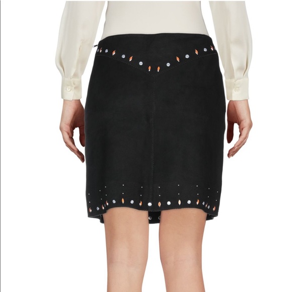 LAST CHANCE ✨ NWT Sandro🖤$600 GENUINE LEATHER Skirt - Picture 4 of 6